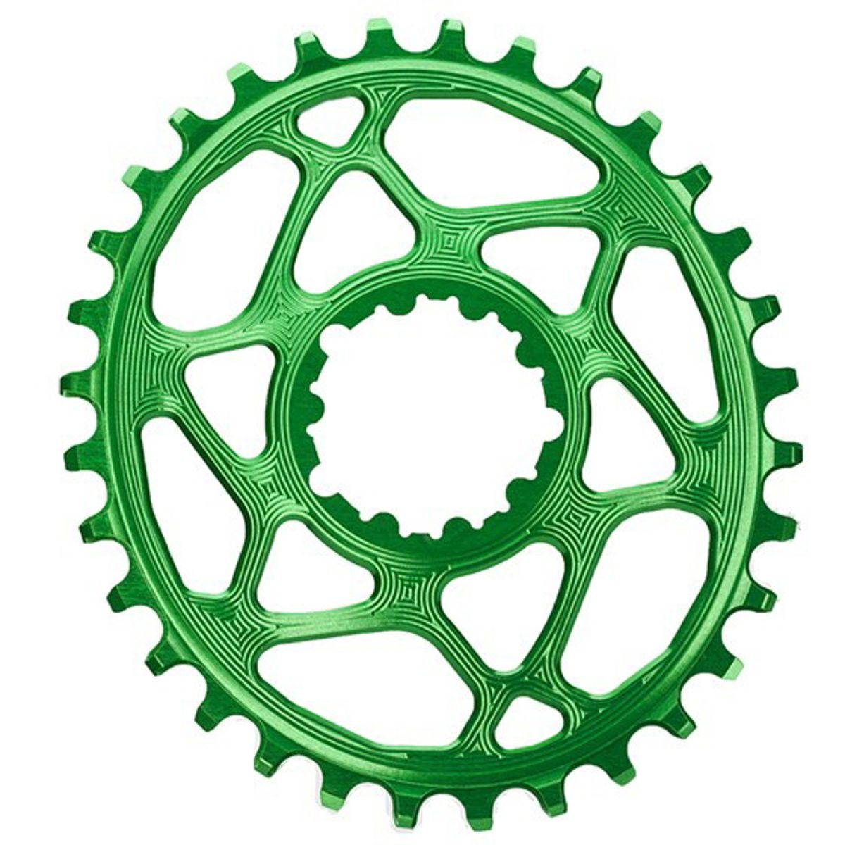 AbsoluteBlack Chainring Direct Mount Singlespeed 34T - Oval - SRAM - Grøn