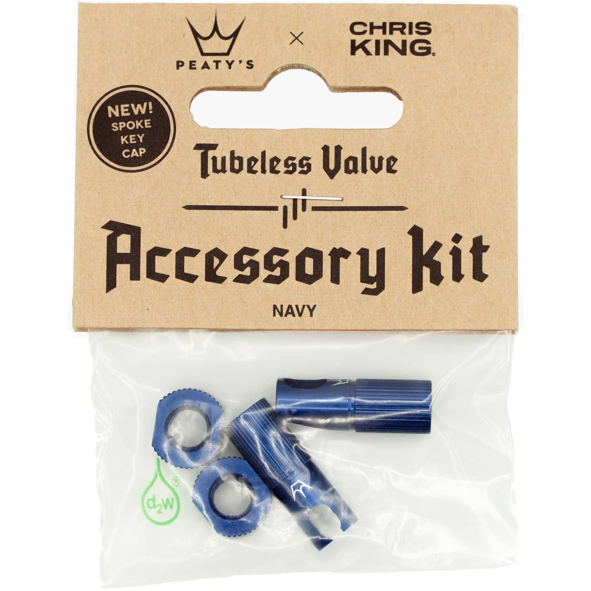 Peaty's x ChrisKing Tubeless Valves Kit - Navy