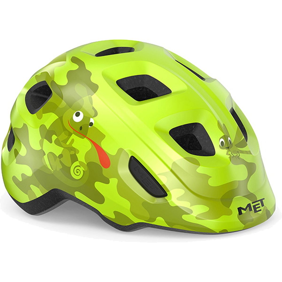 MET Helmet Hooray "Green Buckle" - Lime Chamaleon