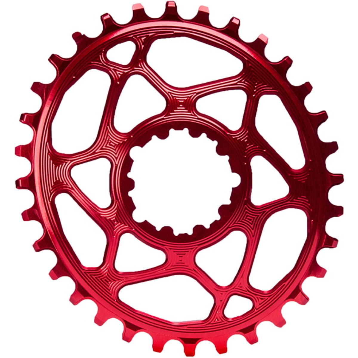 AbsoluteBlack Chainring Direct Mount Singlespeed 34T - Oval - SRAM - Rød