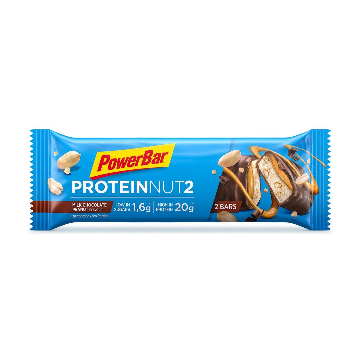 PowerBar Nut2 Proteinbar Milk Chocolate Peanut - 2x30g