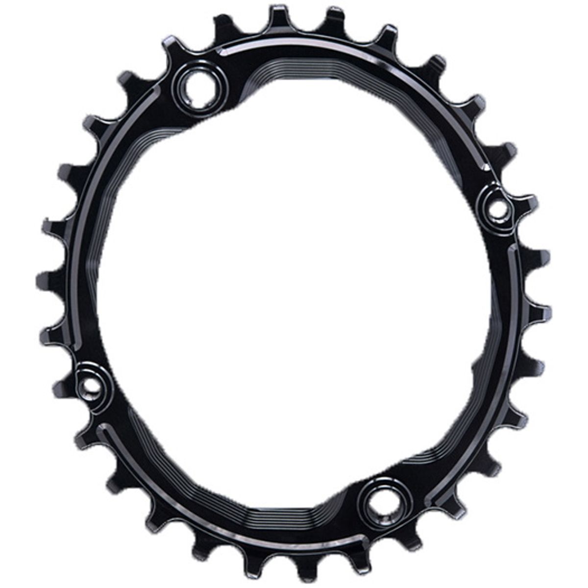 AbsoluteBlack Chainring Singlespeed 36T Ø104 mm - (1x10/11/12) Oval - Sort