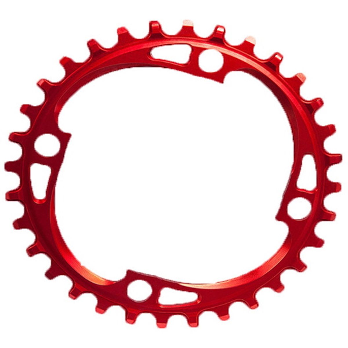 AbsoluteBlack Chainring Singlespeed 32T Ø104 mm - (1x10/11/12) - Rød