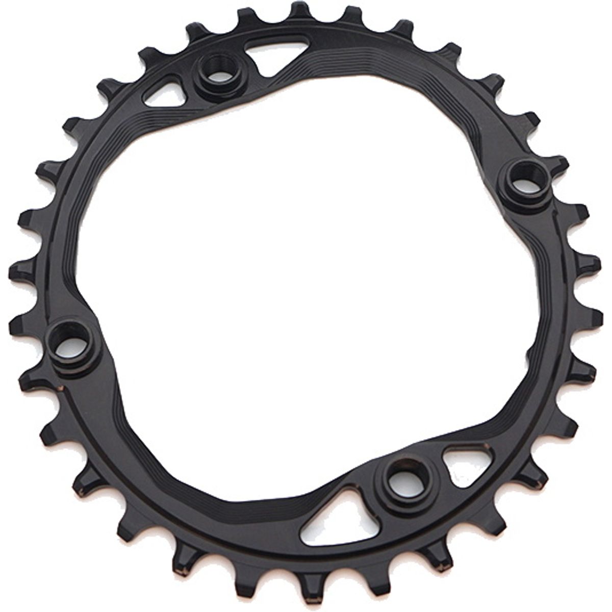 AbsoluteBlack Chainring Singlespeed 32T Ø104 mm - (1x10/11/12) Oval (Shimano) - Sort