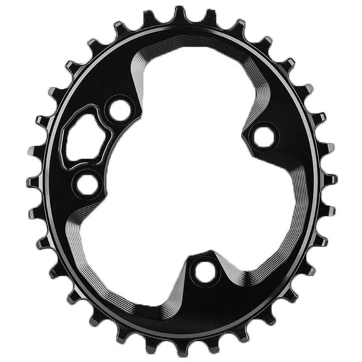 AbsoluteBlack Chainring Singlespped 32T Ø76 mm- (1x10/11/12) Oval - Sort