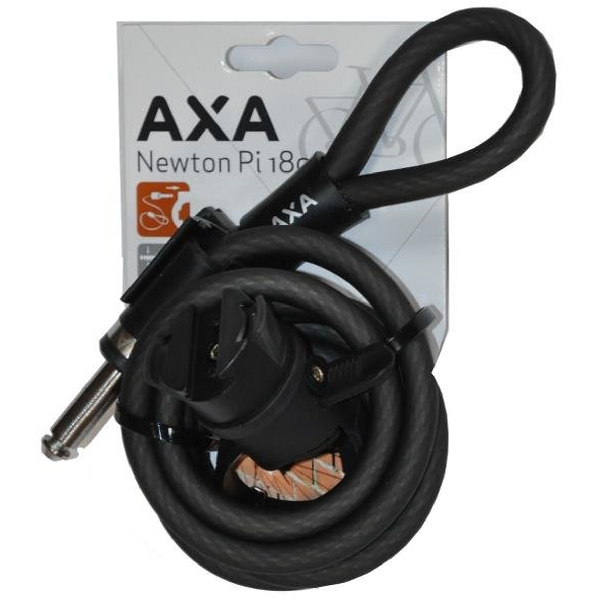 AXA Newton Spirallås Plug-In til Defender/SolidPlus 180cm/10mm