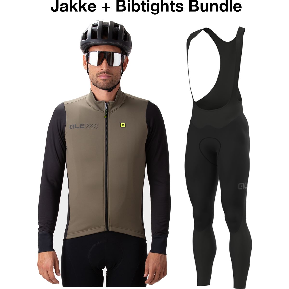 Alé Vinter Kit - Solid Fondo 2.0 Bibtights & Jakke - Sort/Grøn