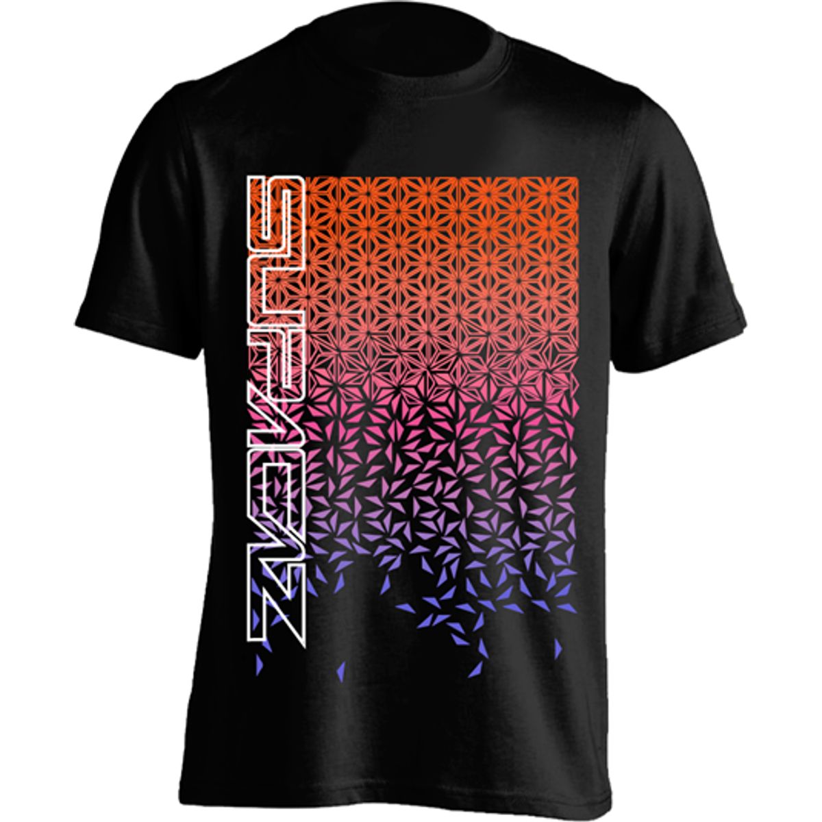 Supacaz T-shirt Star Fade - Sort/Orange/Lilla