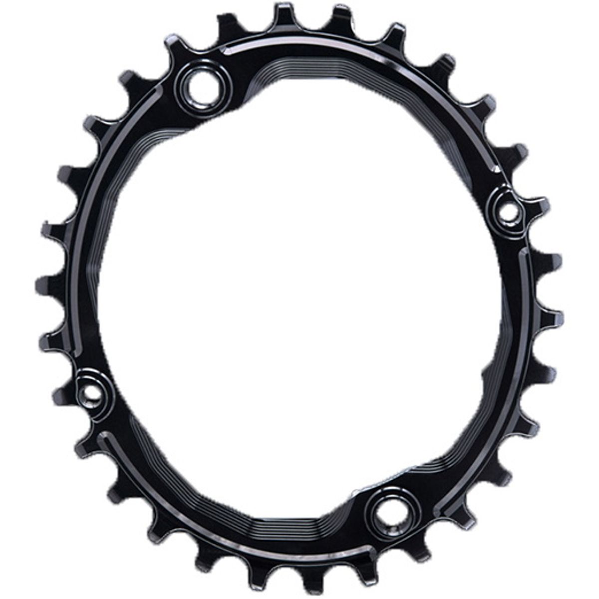 AbsoluteBlack Chainring Singlespeed 34T Ø104 mm - (1x10/11/12) Oval - Sort