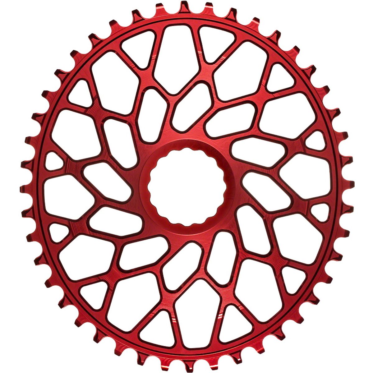 AbsoluteBlack Chainring Direct Mount Singlespeed 40T - (1x10/11/12) Oval (Easton) - Rød