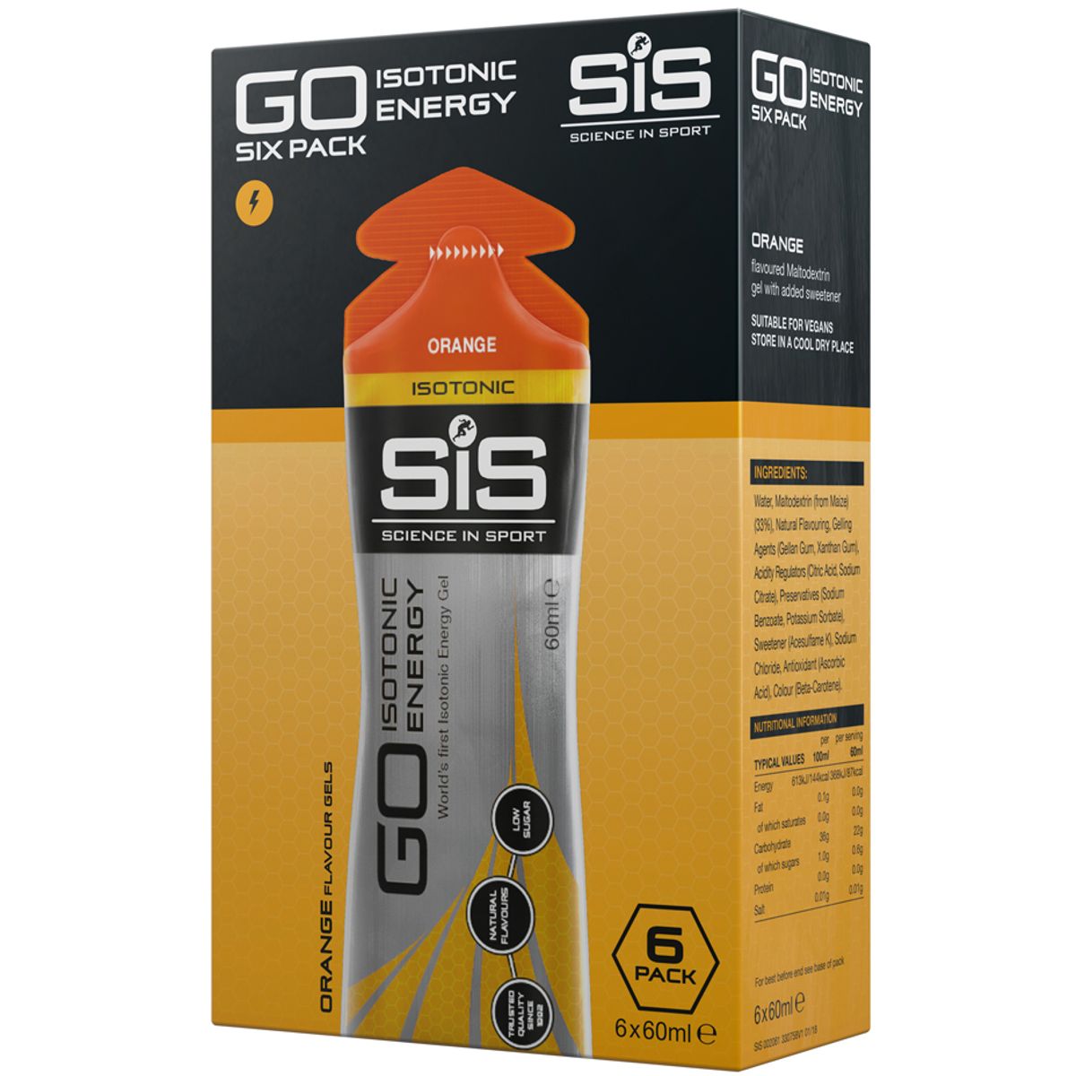 SIS Go Isotonic Energy Gel Appelsin - 6x60ml