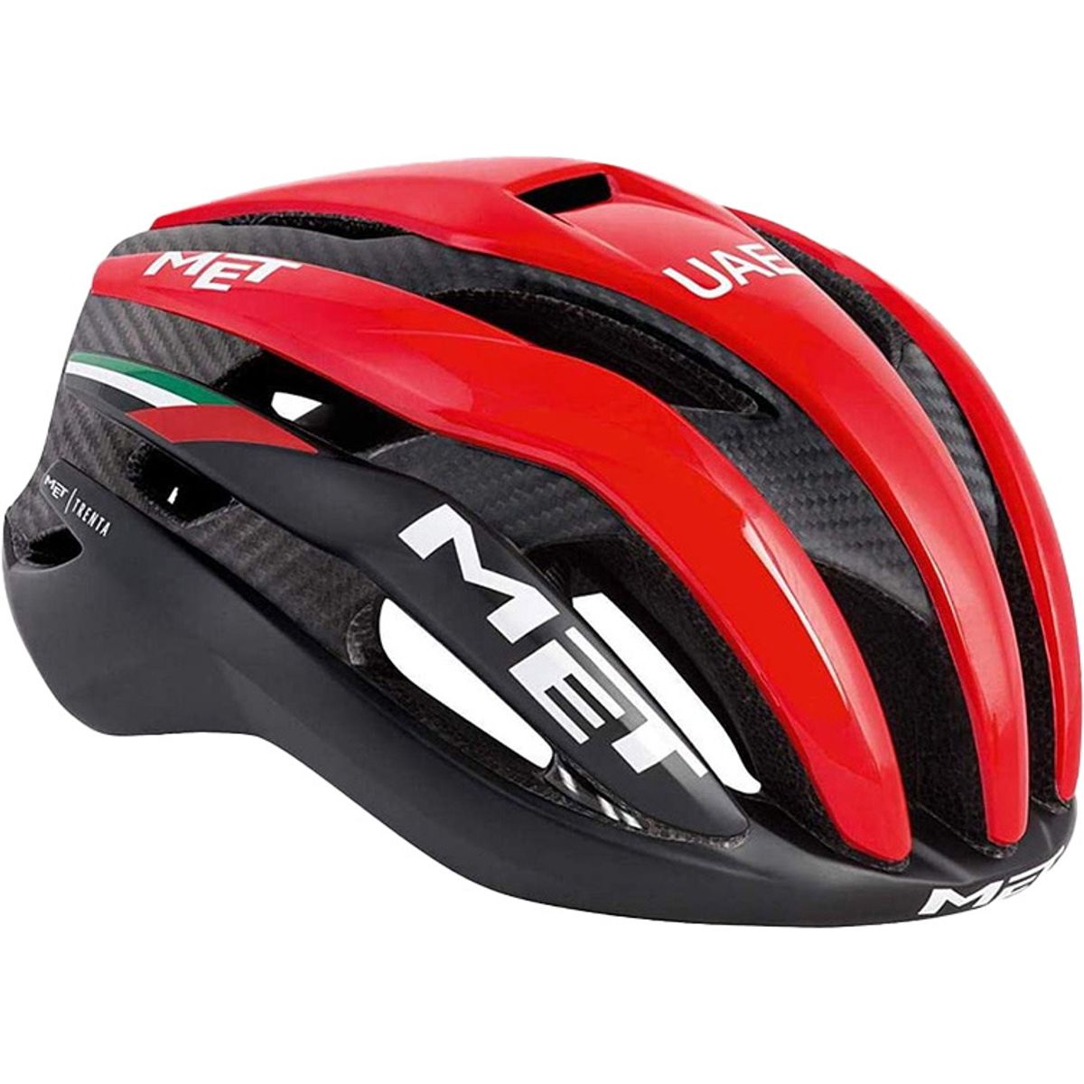 MET Helmet Trenta 3K Carbon - Black/Red Raw Carbon