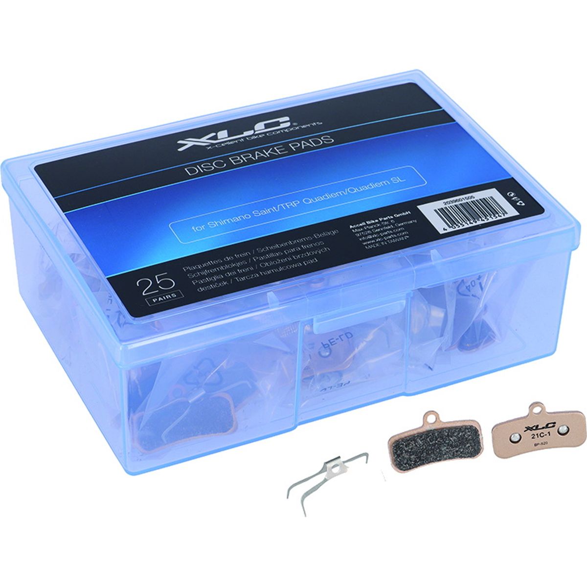 XLC Disc Brake Pads (Bremseklodser) - BP-S20 - Shimano/TRP/ZEE/Slate/Zurich - Metal (Sintered)