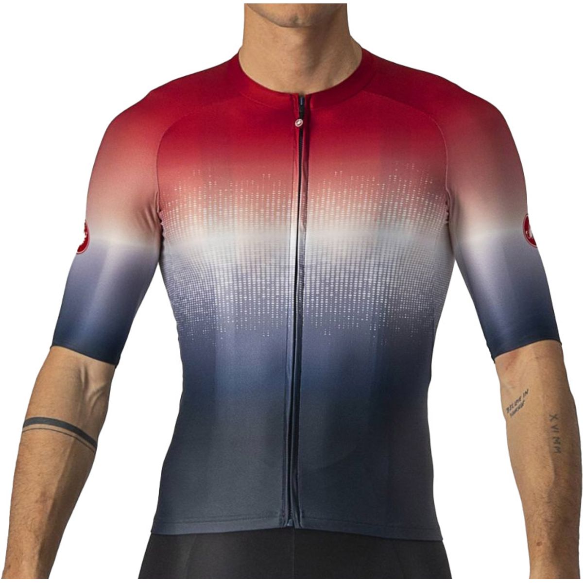 Castelli AERO RACE 6.0 JERSEY - Rød/Blå