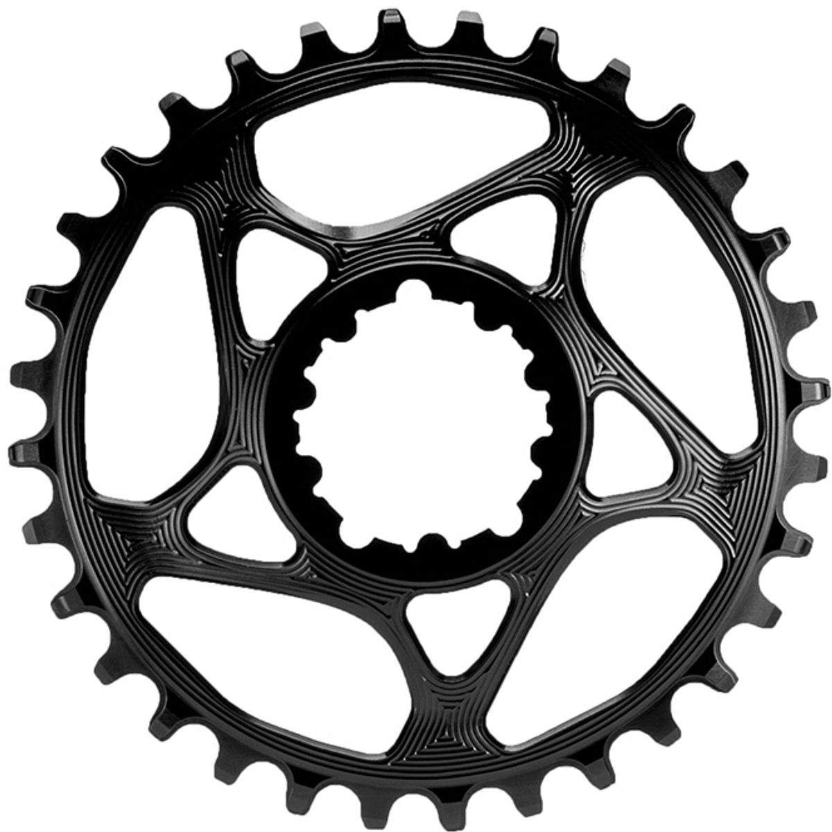 AbsoluteBlack Chainring Direct Mount Singlespeed 34T - Round - SRAM - Sort