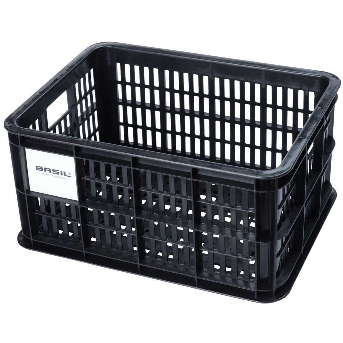 Basil Crate i Genanvendt Plast 17.5L 40x30x20cm (MIK-AVS-Racktime adapter kompatibel) - Sort