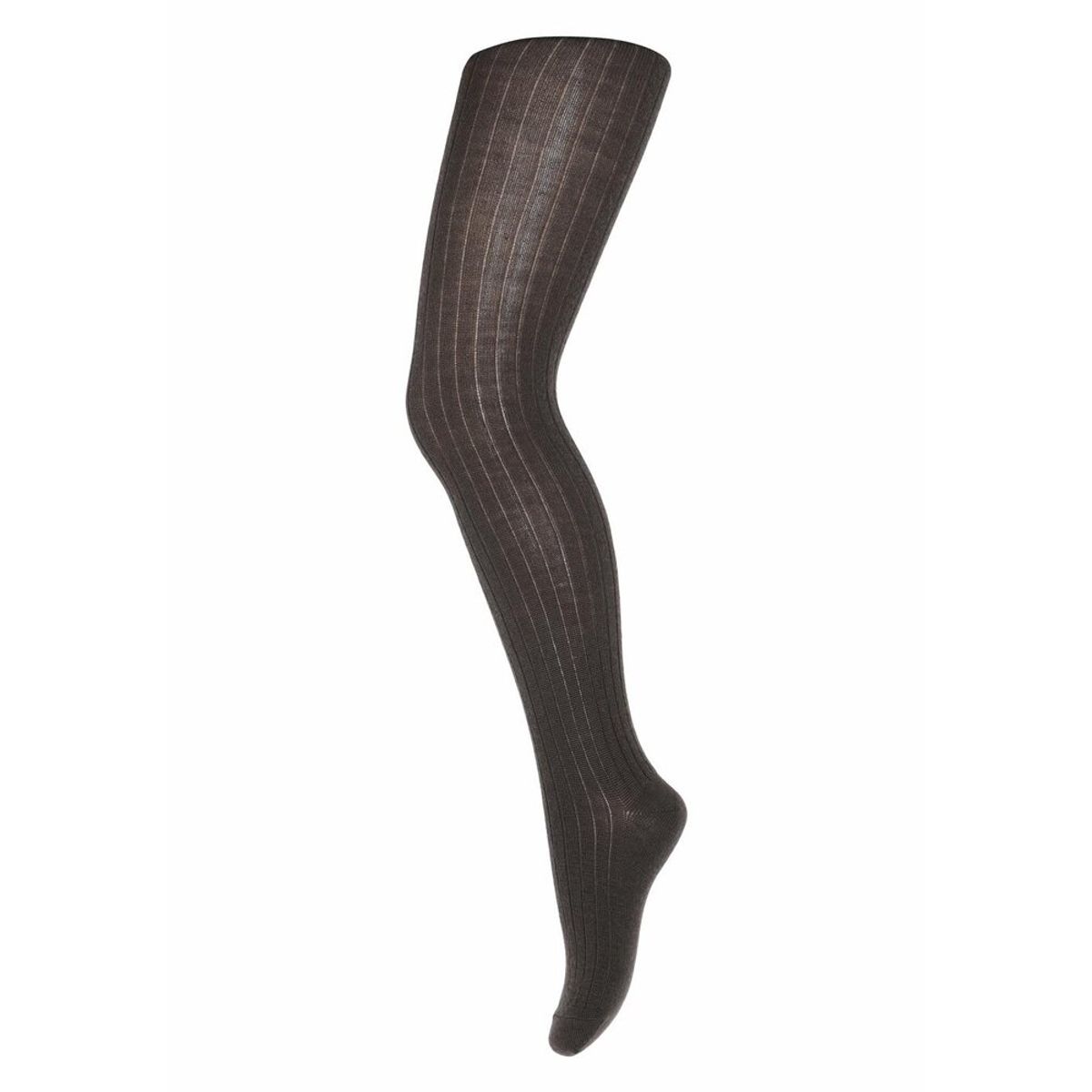 Basic rib strømpebuks - Dark brown - 90