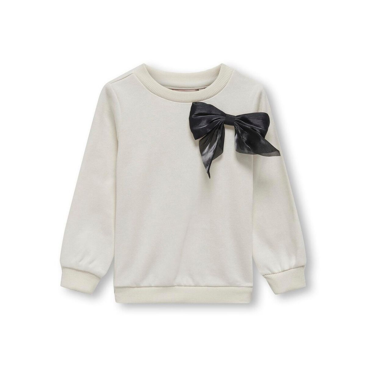 Bow langærmet o-neck sweat - CLOUD DANCER - 122