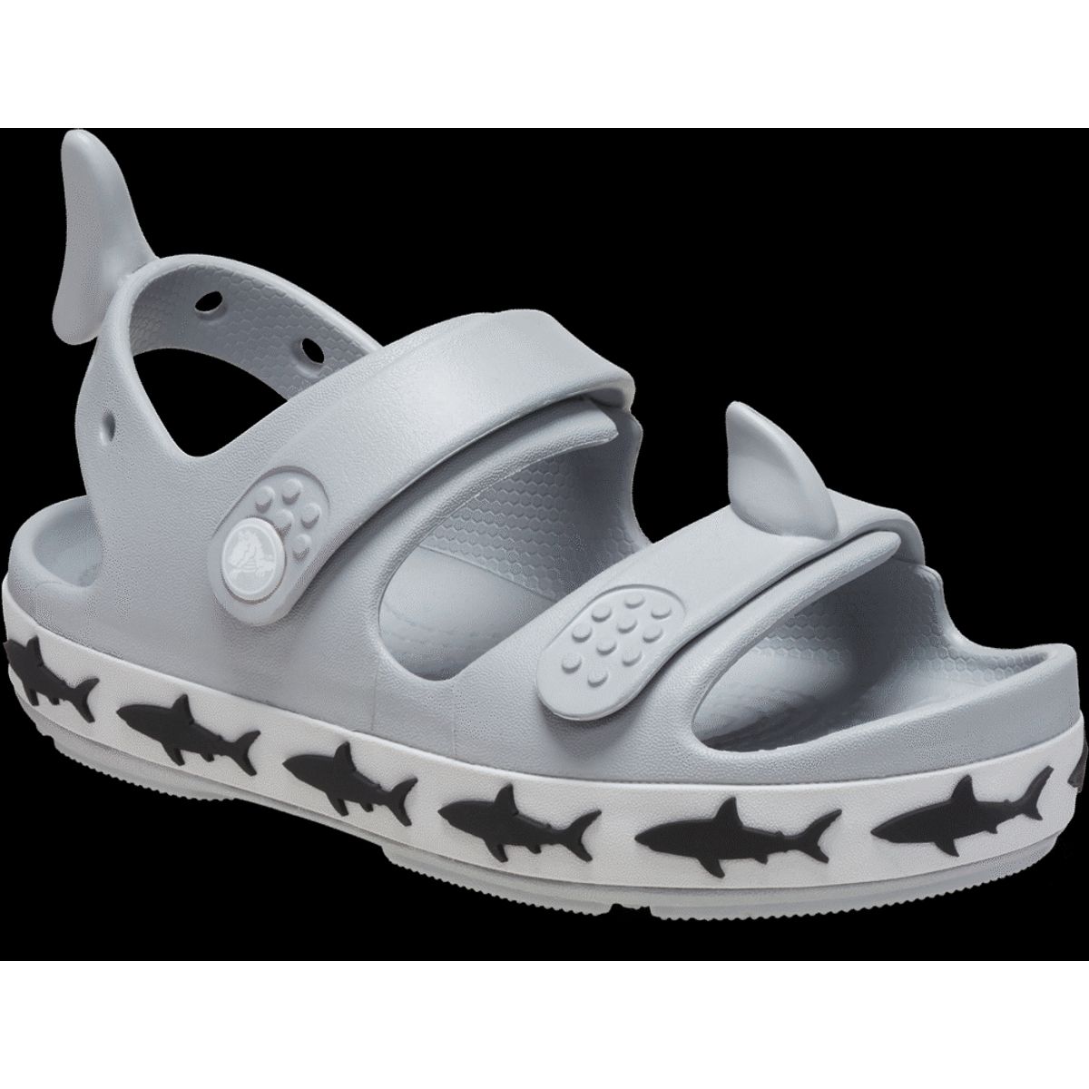 Crocband Cruiser Shark Sandal - LIGHT GREY - 24/25