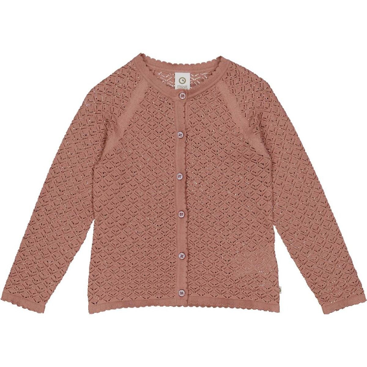 Knit strik cardigan med hulmønster - Daydream - 110