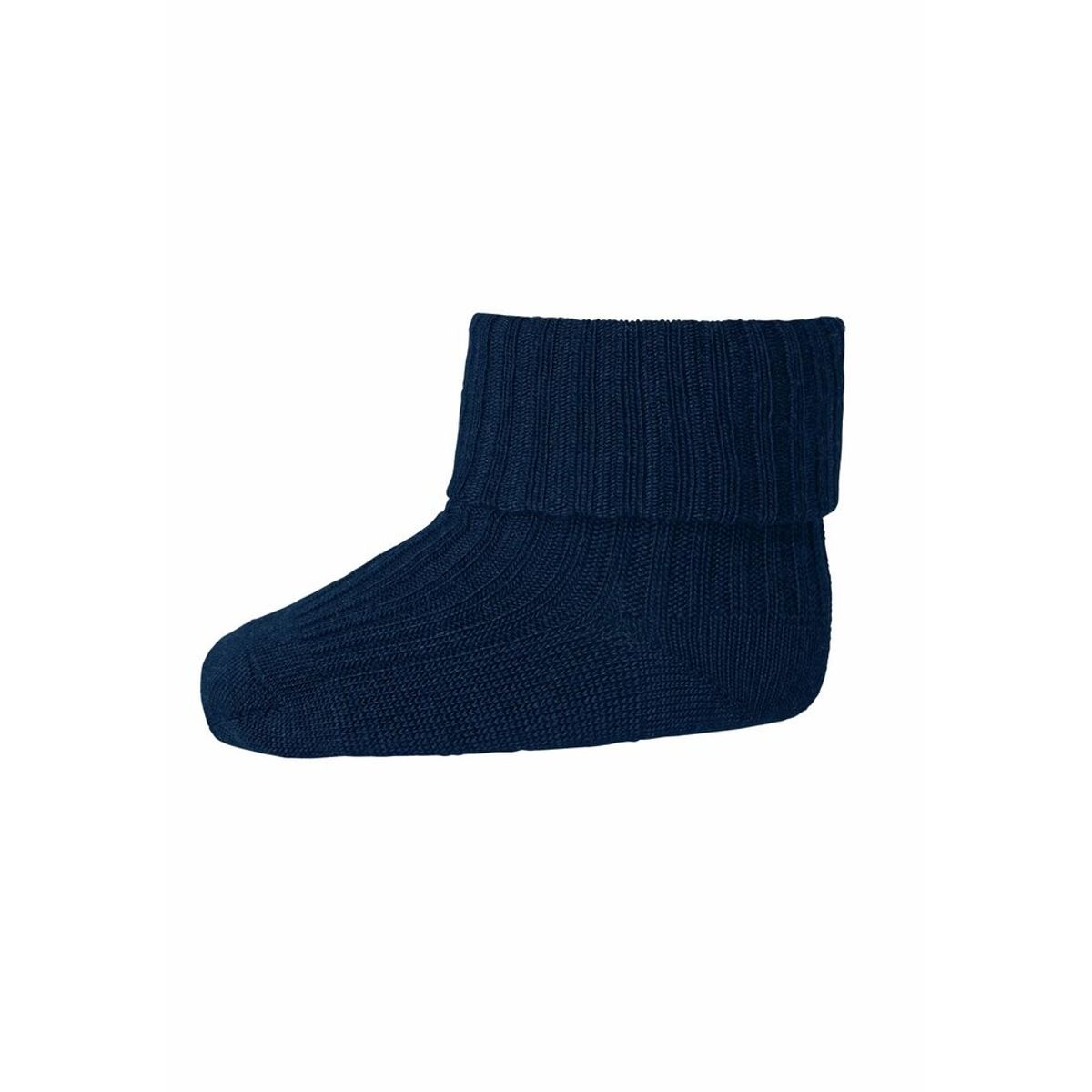 Uld Ankelstrømpe Rib - Navy - 15/16