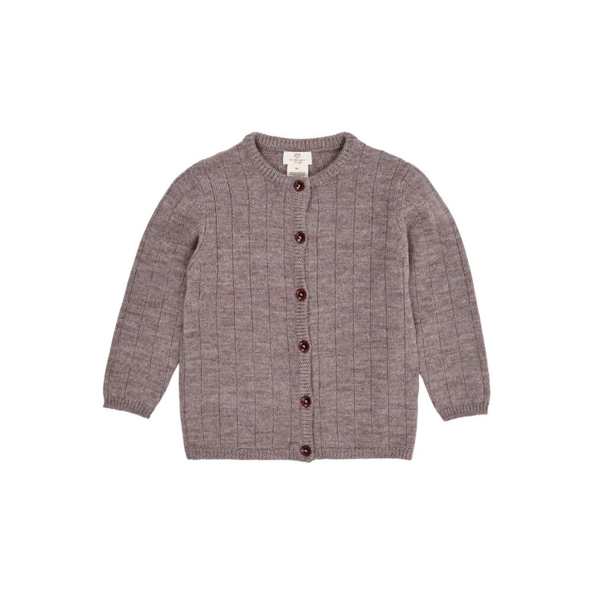 Strikket cardigan m. bred rib - NATURAL - 68