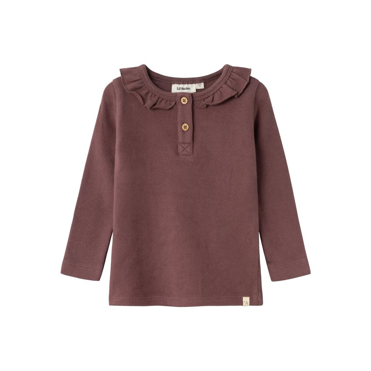 Thoro langærmet slim top - ROSE BROWN - 110