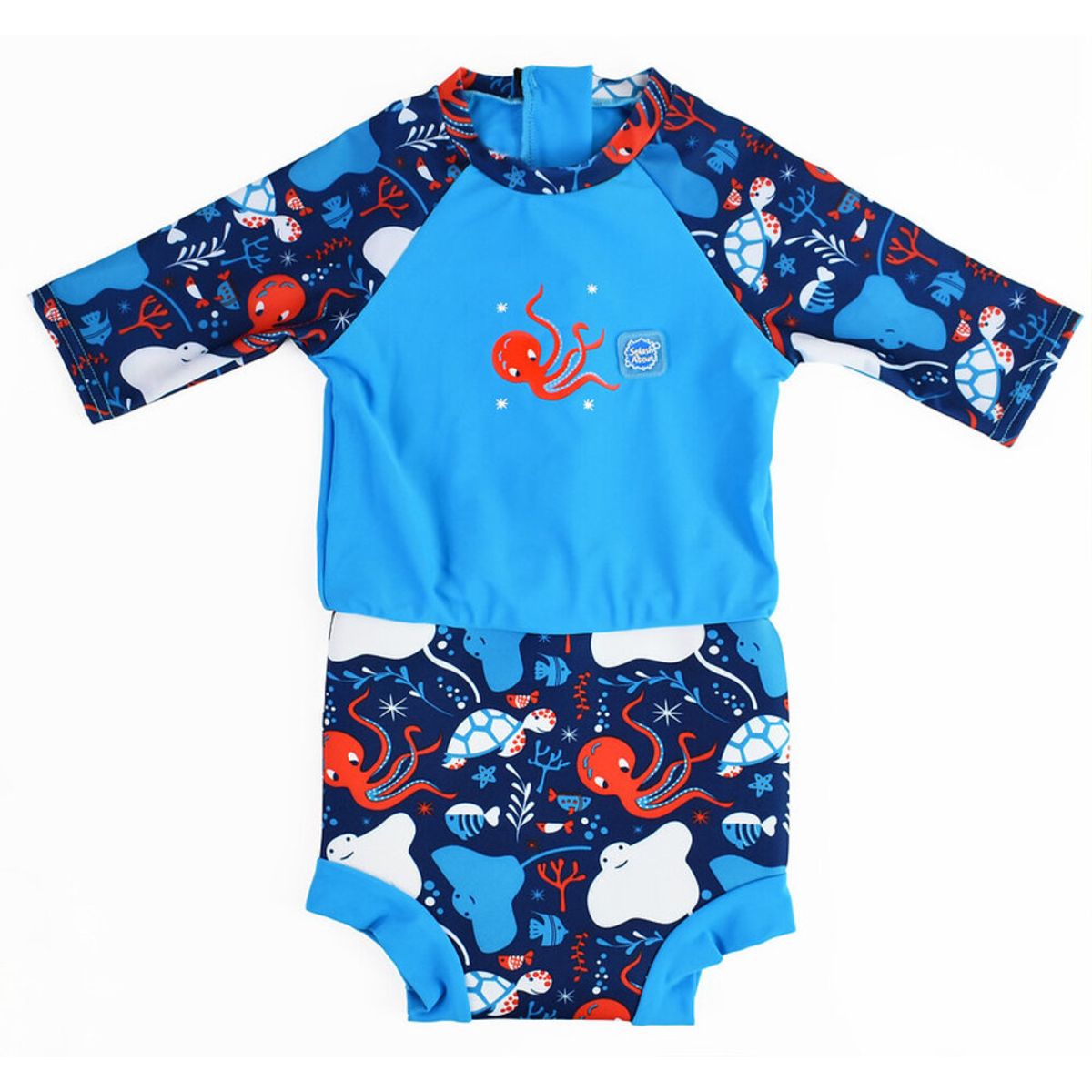 Happy nappy sunsuit - Under the Sea Blue - 12-24 MDR.