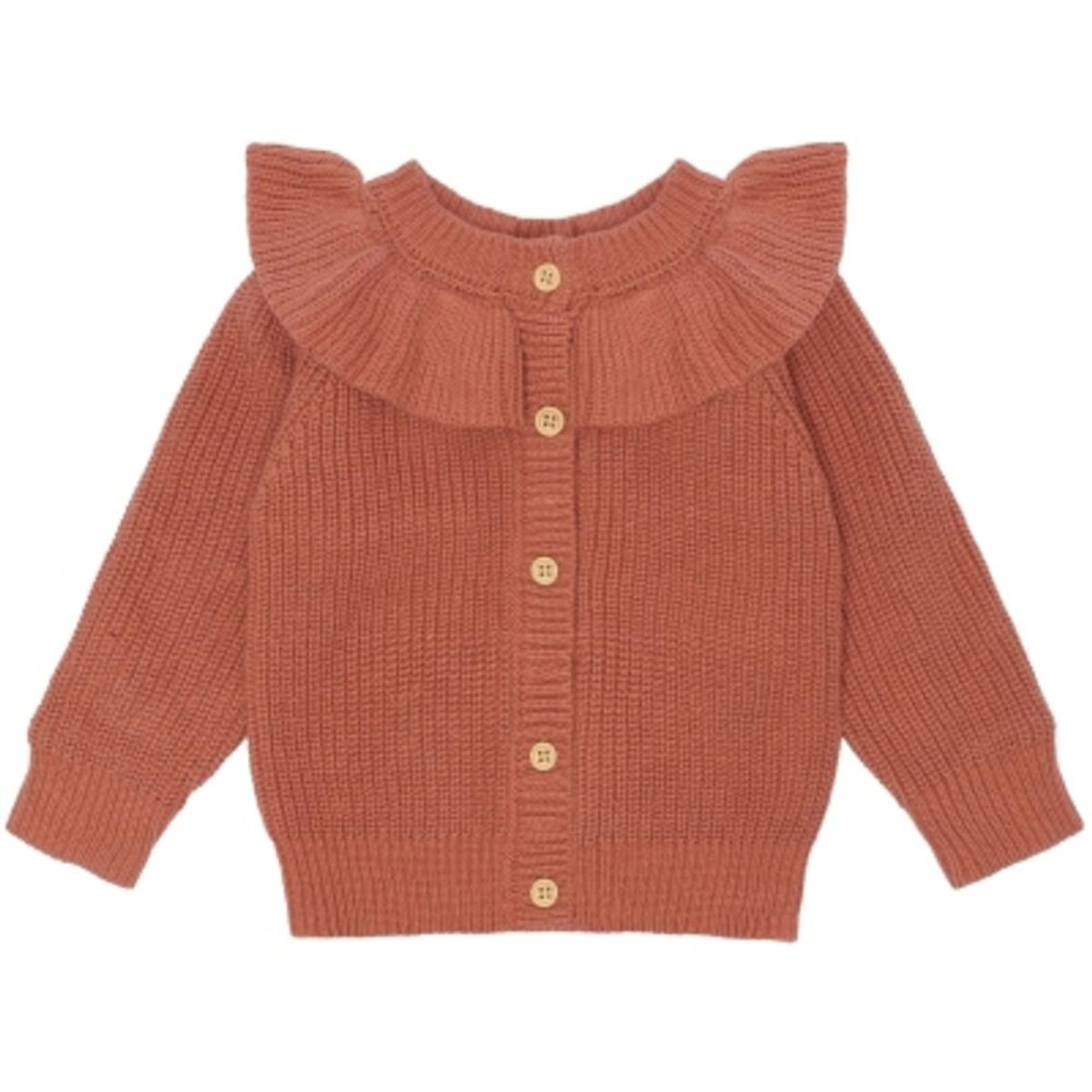 Olly Collar Cardigan - Cedar Wood - 104