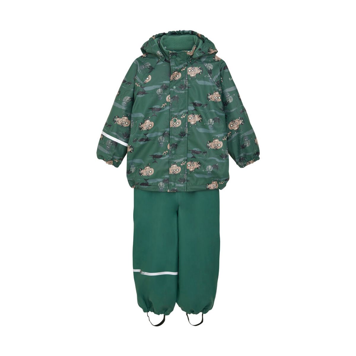 Regntøjssæt m. fleece - Smoke Pine - 80