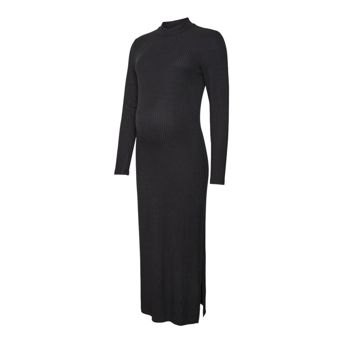 Trinity højhalset jrs midi kjole - BLACK - XL