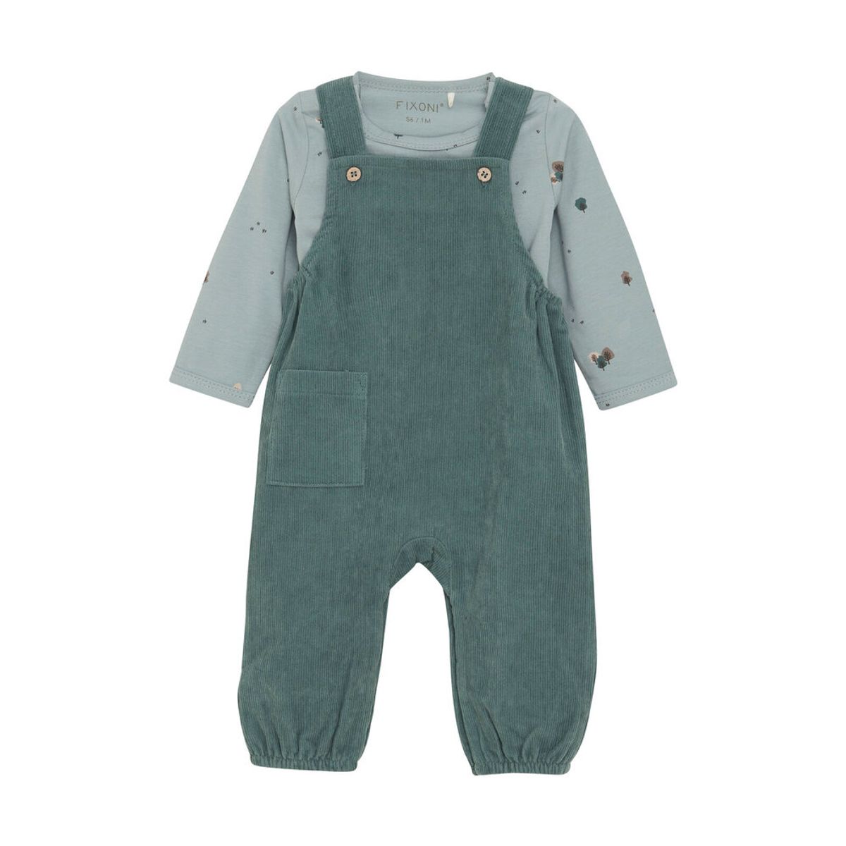 Sæt m. Body & Cord Sparkedragt - Silver Pine - 74