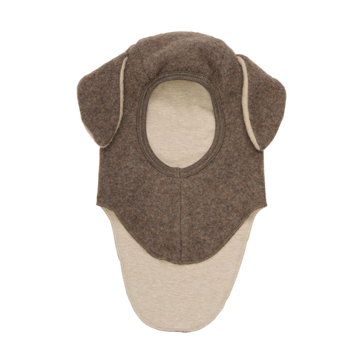 Elefanthue Uld Fleece - Brown Melange - 2-4 ÅR