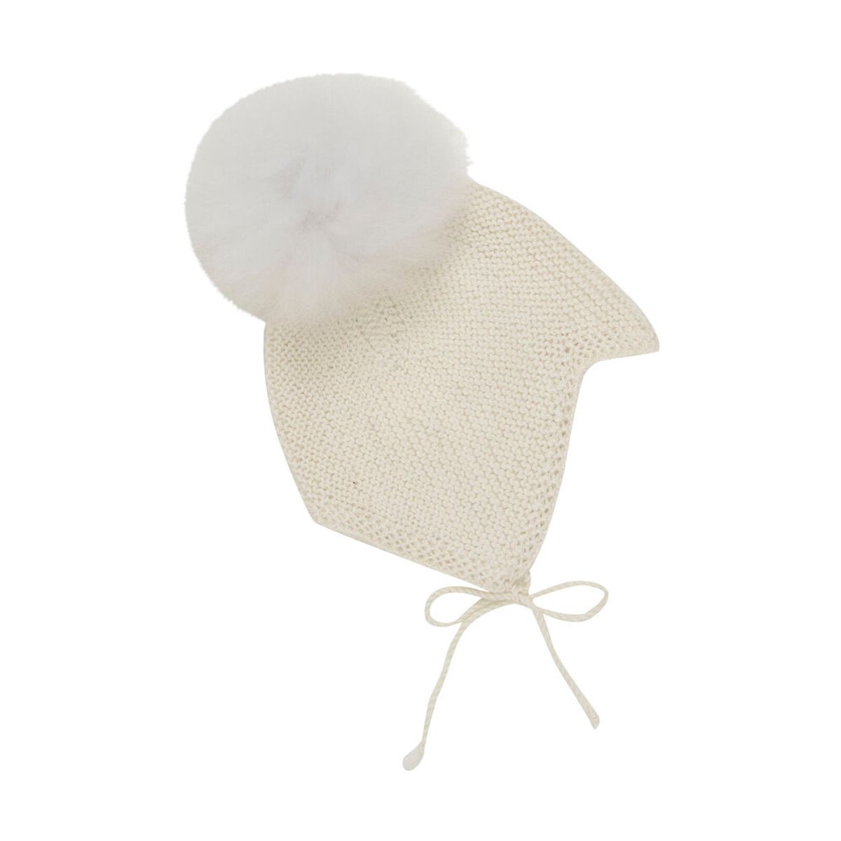 Hue Uld Knit Alpaca Pompom - Off-white - 62/68