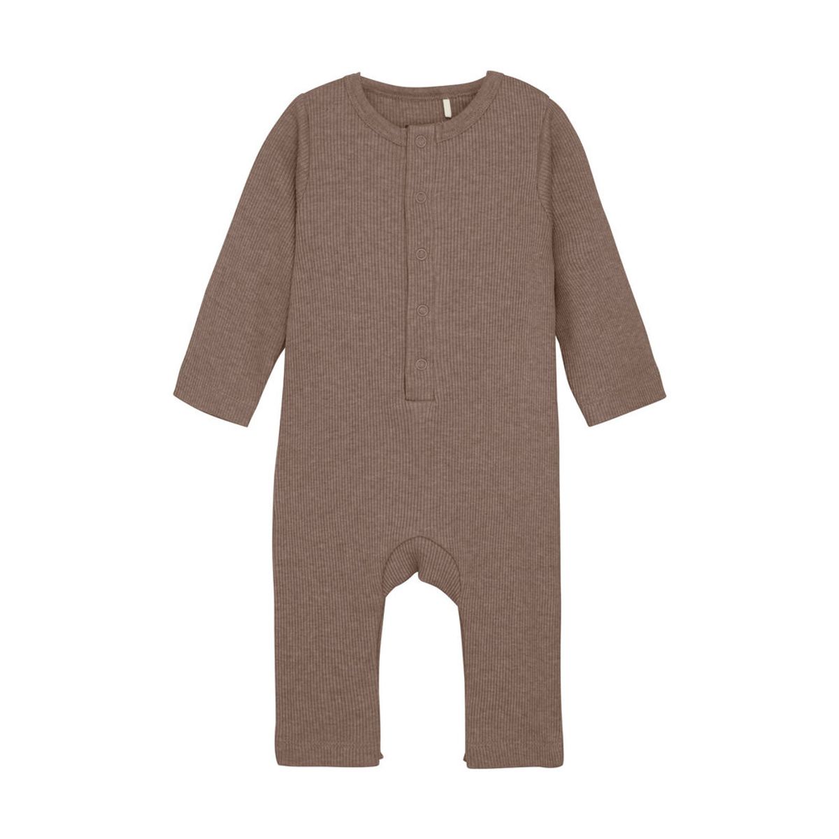 Sparkedragt langærmet Mélange Rib - Deep Taupe - 56