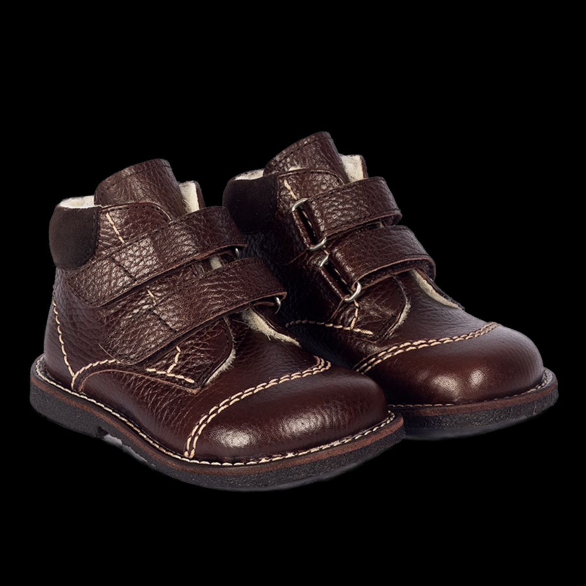 Begynder velcrosko - DARK BROWN - 25