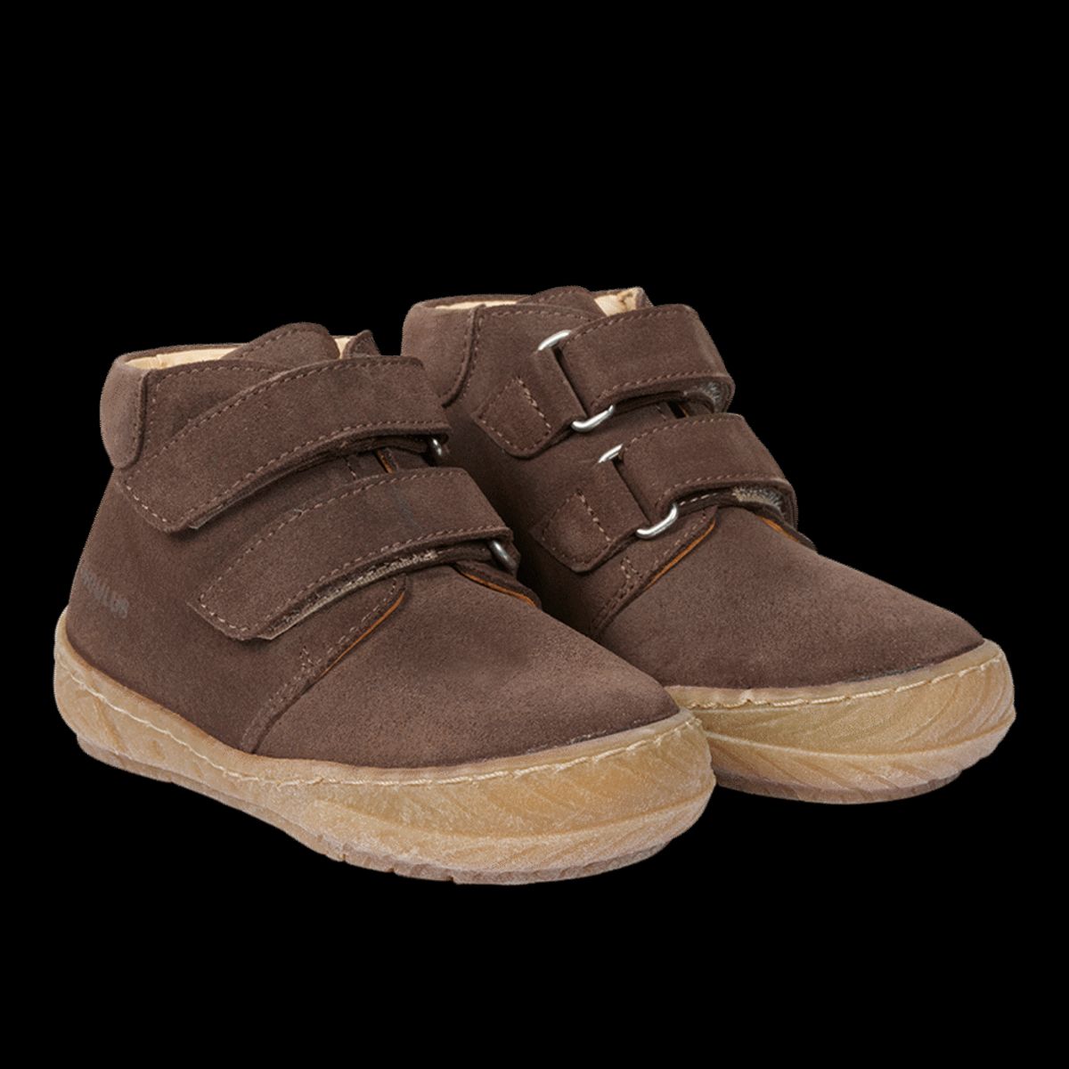 Prewalker lædersko med velcro - DARK TAUPE - 22