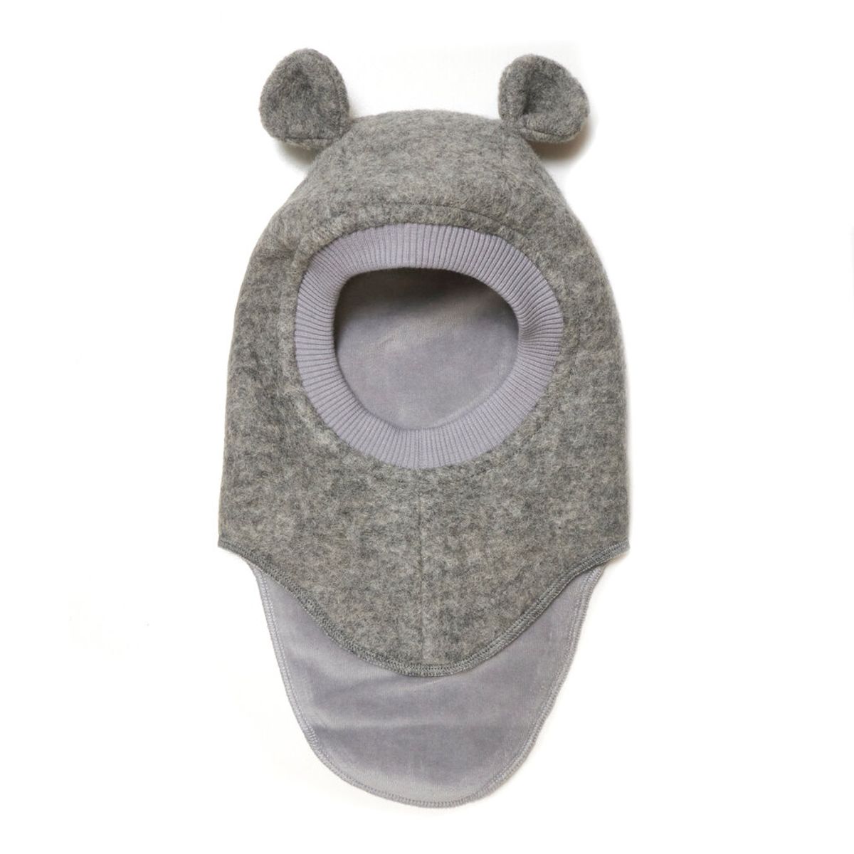 Elefanthue m. Ører Blød Uld - Medium Grey Melange - 2-4 ÅR