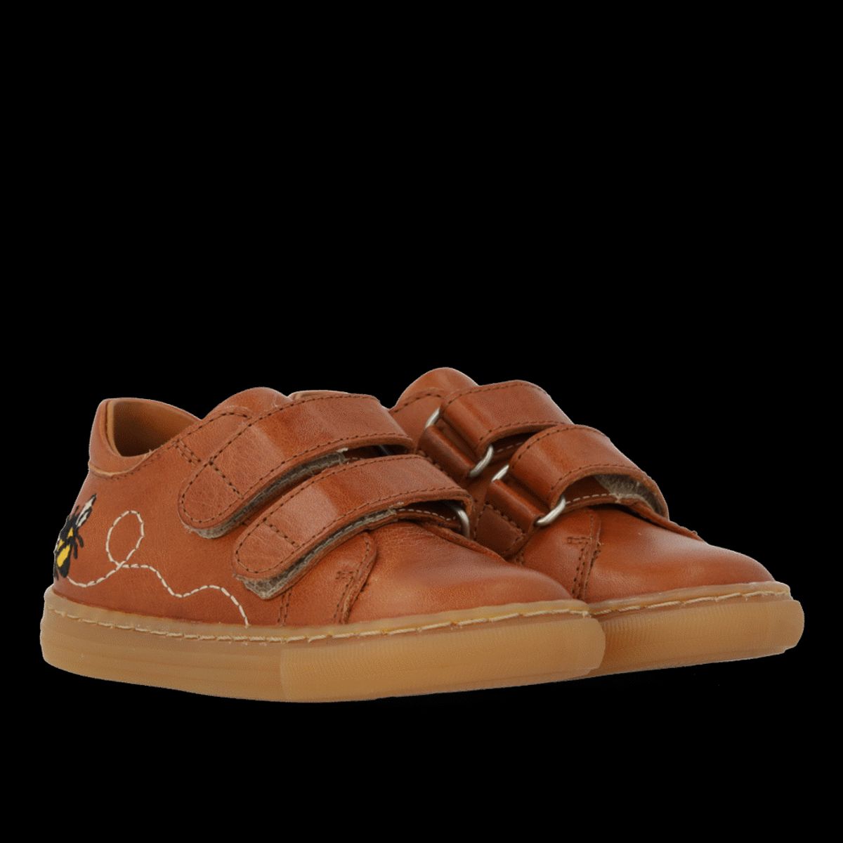 Begynder sneaker med velcro - Cognac - 20