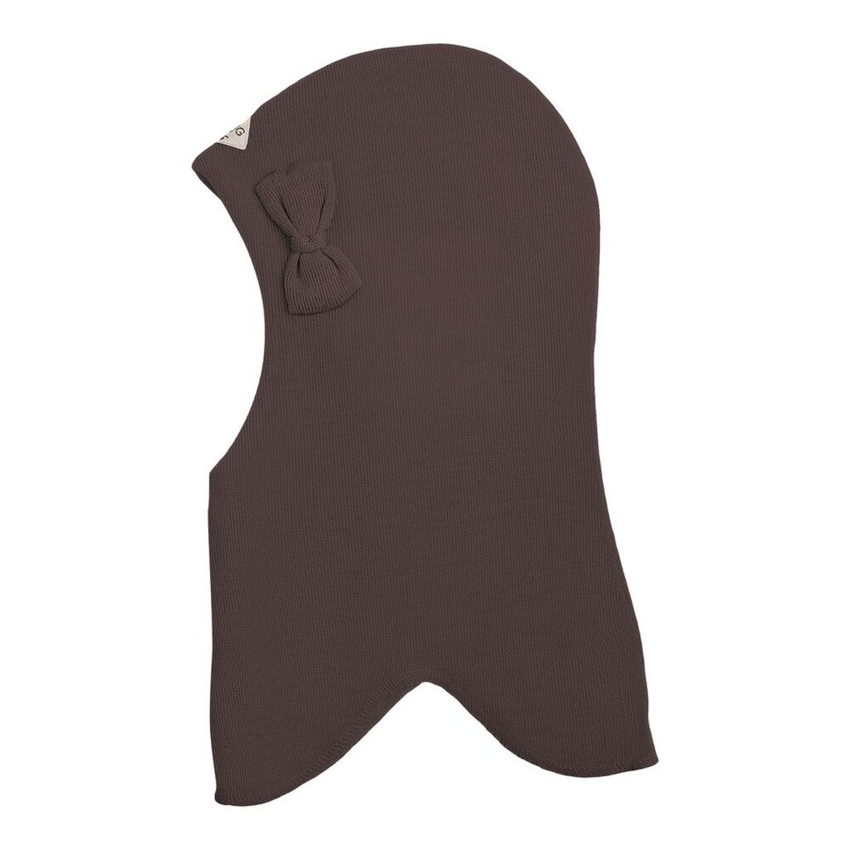 Rund Elefanthue m. Sløjfe - Chocolate brown - L