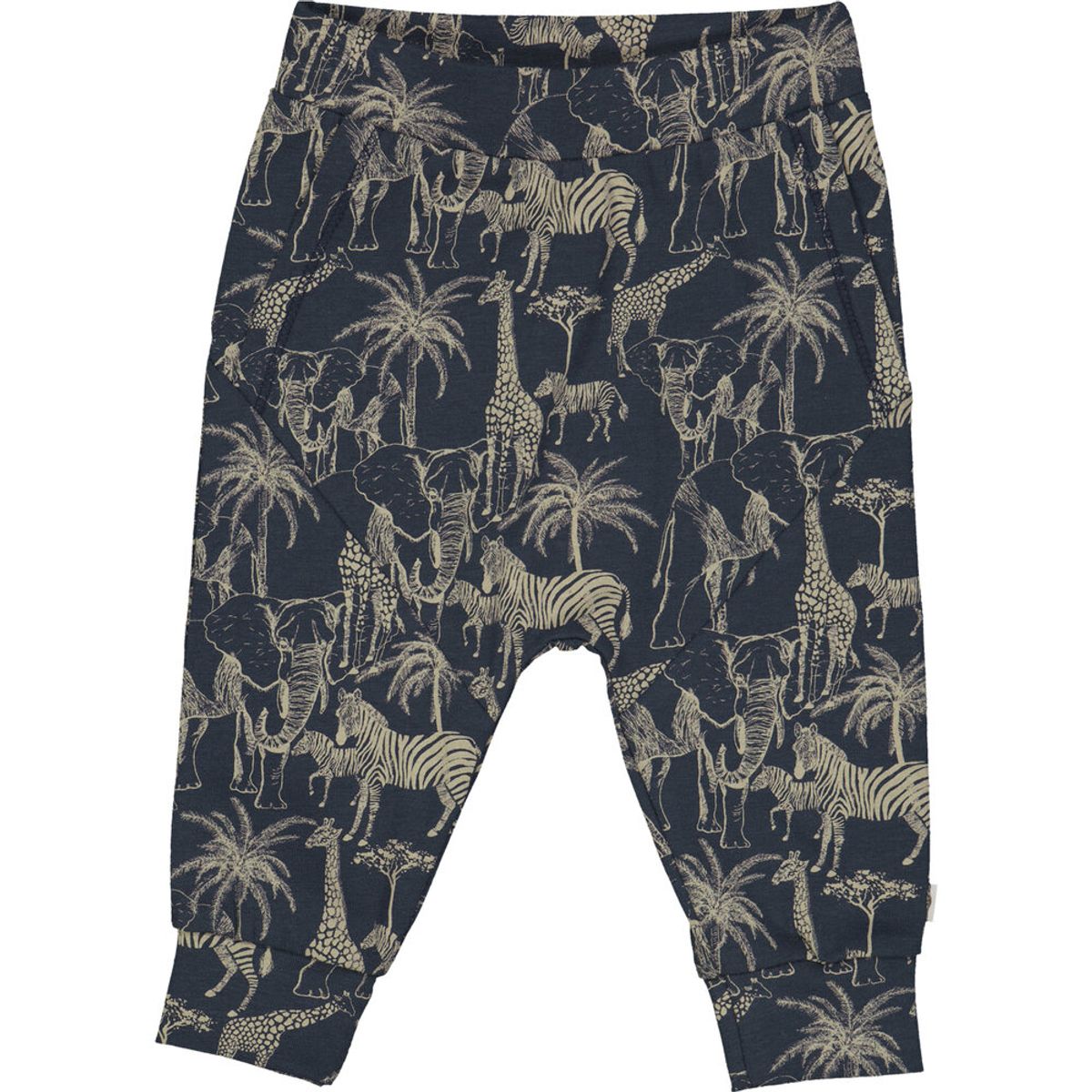 Safari bukser med dyr - Night blue/ Cashmere - 74