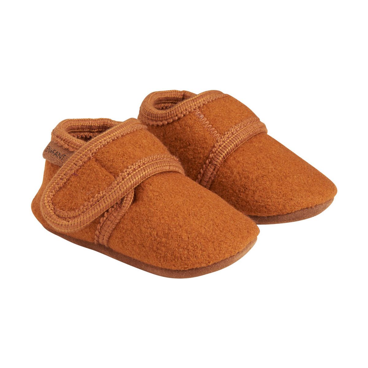 Baby wool slippers - Leather Brown - 23-24