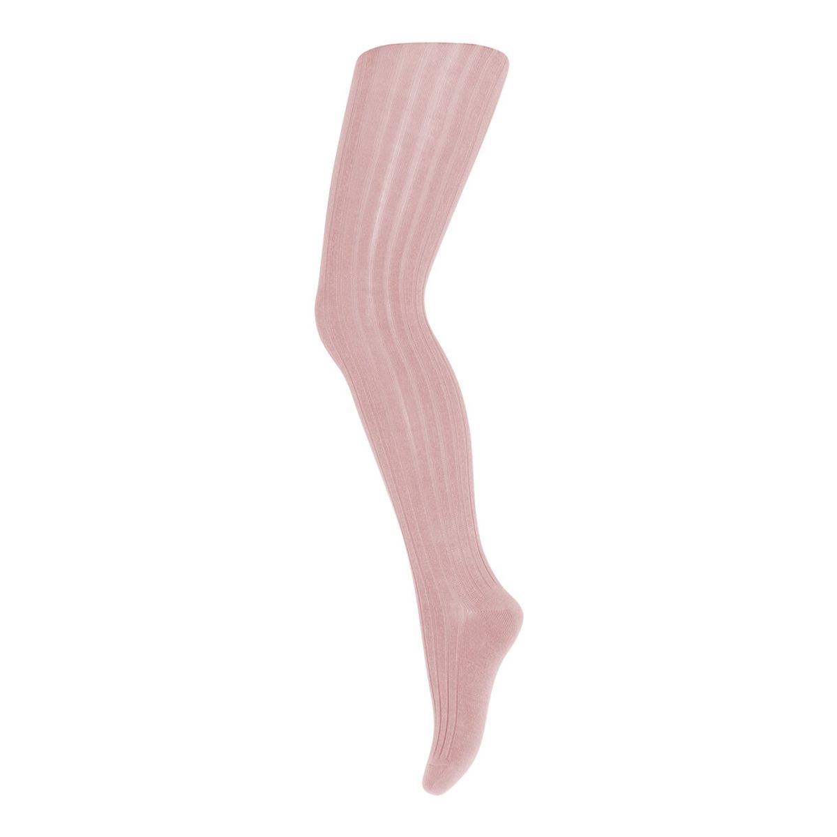 Basic rib strømpebuks - Silver Pink - 80