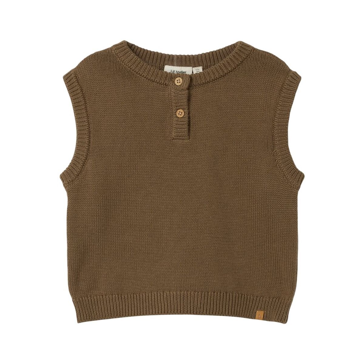 Ramlo løs strik vest - SHITAKE - 110