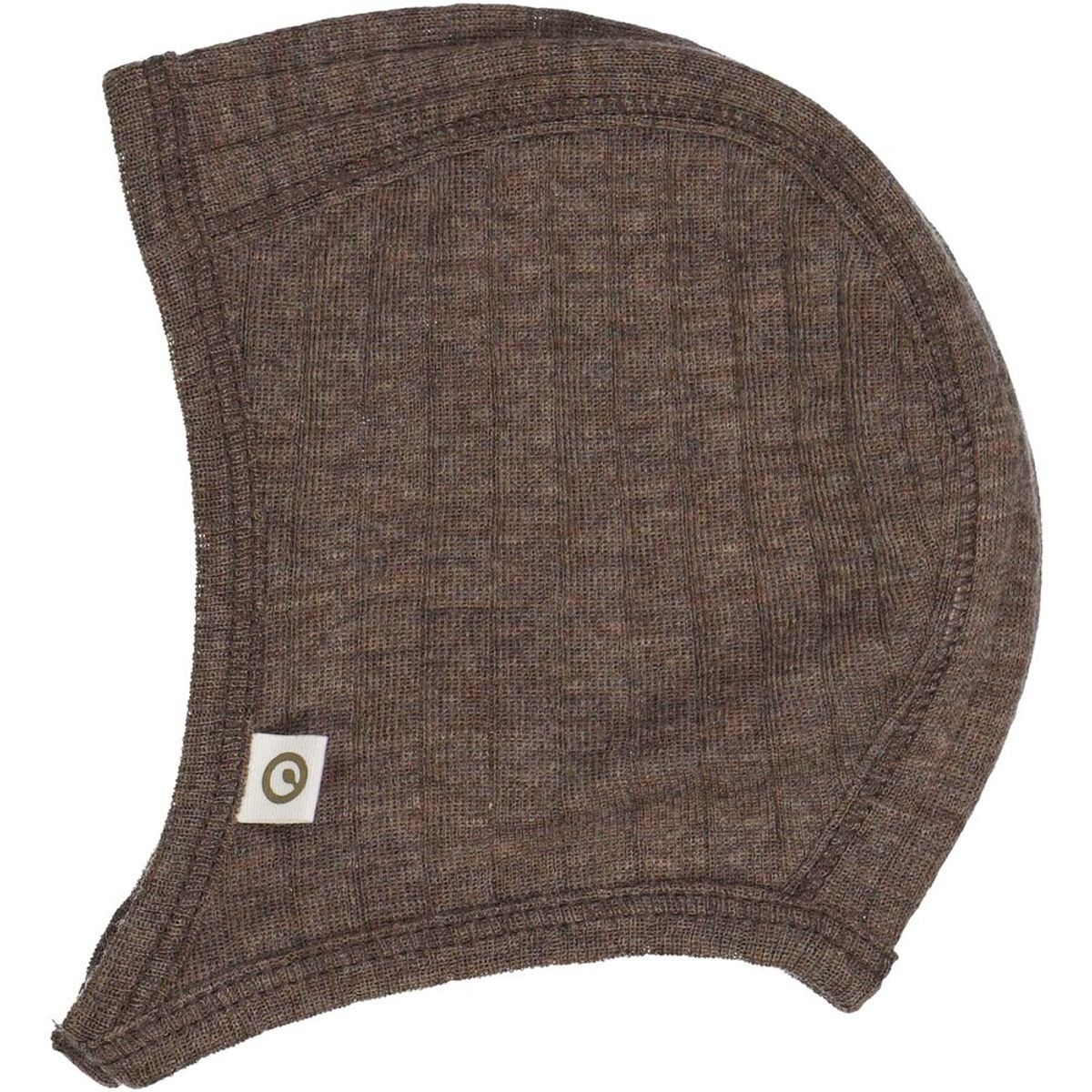 Woolly hat i merinould - Walnut melange - 56/62