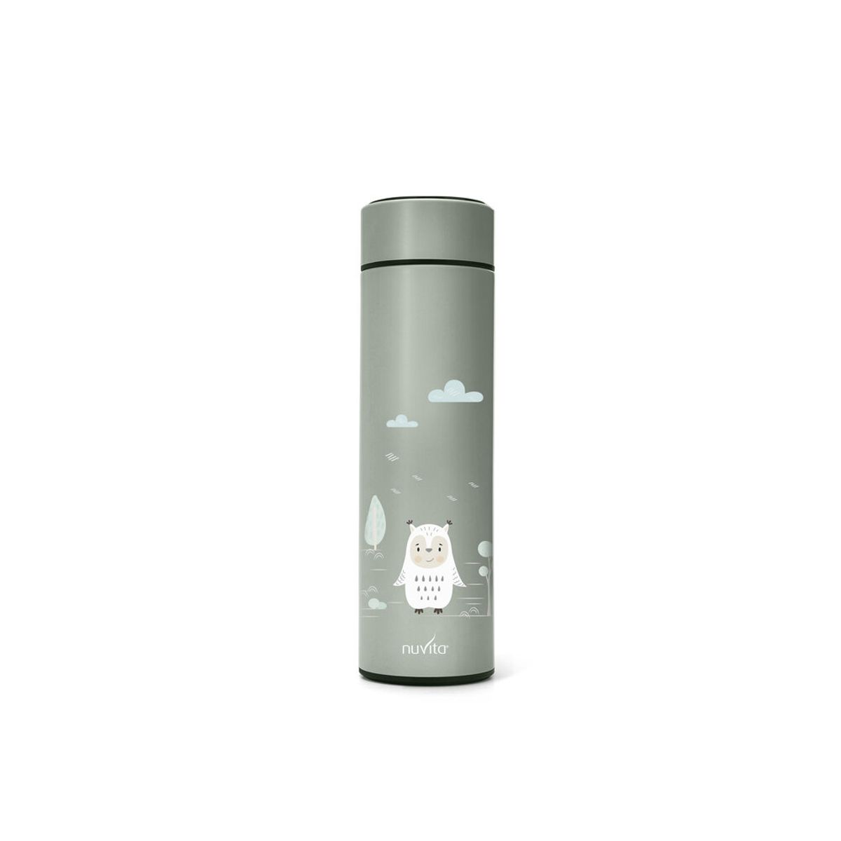 500 ml rustfristål Termobeholder LED temperatur-display sage green