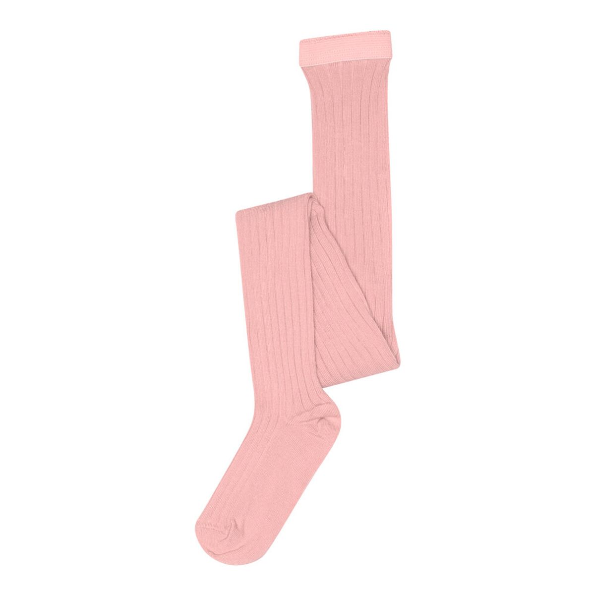 Basic rib strømpebuks - Silver Pink - 140