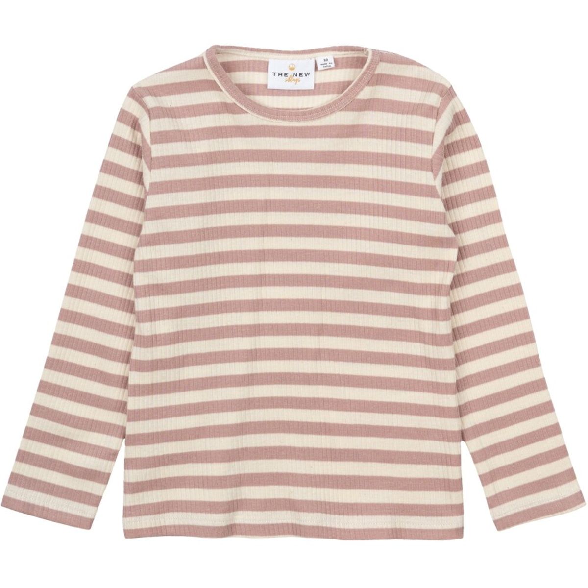 Fro Uni LS Rib T-shirt - ROSESTRIPE - 92