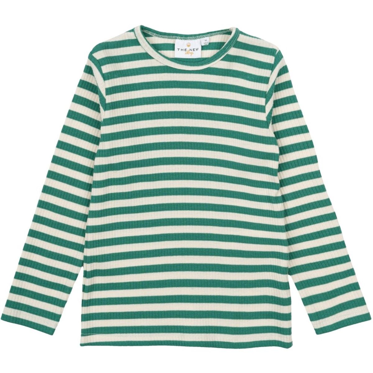 Fro Uni LS Rib T-shirt - GREENSTRIPE - 92