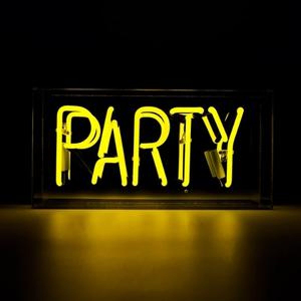 Neon Party Bar Skilt Gul